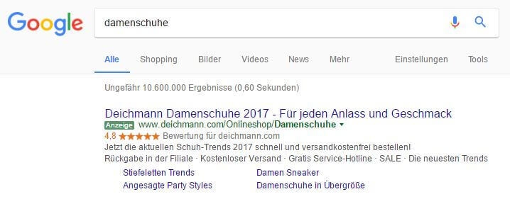 >Altes AdWords Anzeigenlabel