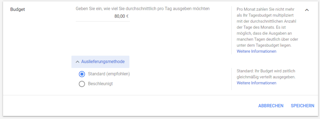>Beschleunigte Anzeigenschaltung