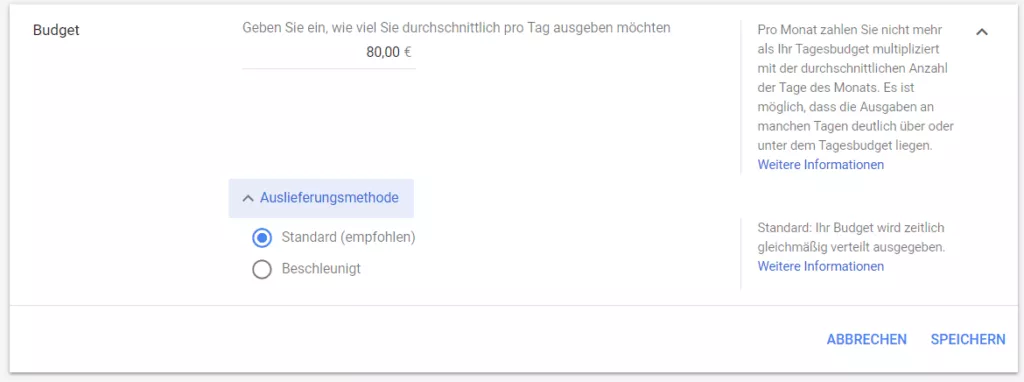 >Beschleunigte Anzeigenschaltung