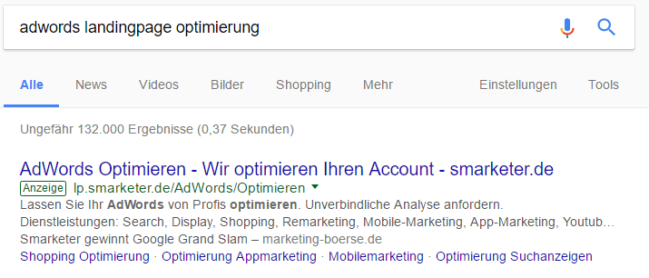 >Neues AdWords Anzeigenlabel